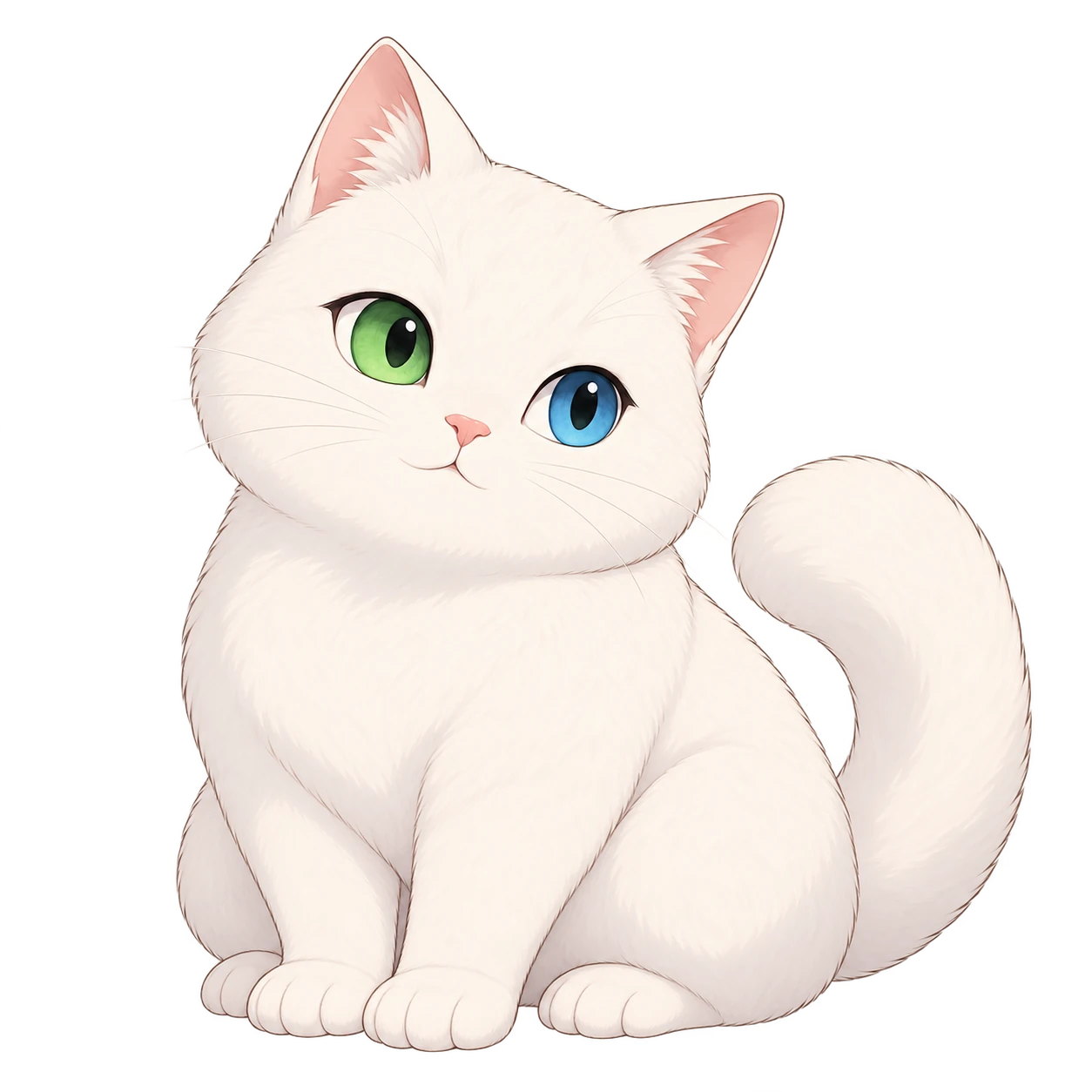 蓝绿异瞳小猫